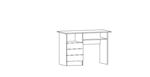 Письменный Стол Боско 02 с Ящиками (Ш-1100 х В-750 х Г-600 мм)/Разные Цвета