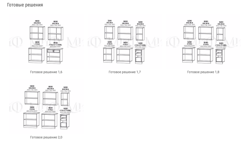Кухонный Гарнитур Лиза-1 МДФ Сандал 1600/1700/1800/2000 мм