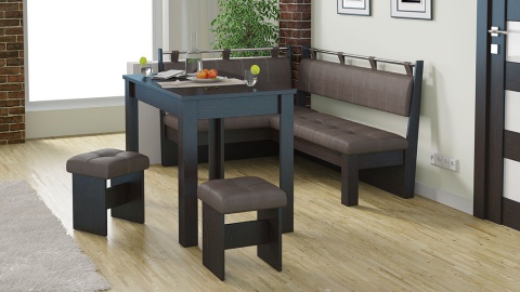 Кухонный уголок «Омега» Венге Цаво/Лен Коричневый