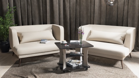 Стол Журнальный Тип 8 Венге Цаво/Дуб Белфорт/Ш-600× Д-800 × В-583 мм