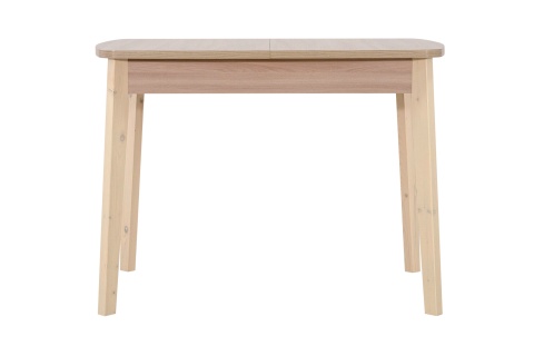 Стол раздвижной с овальной крышкой выбеленная береза / шимо светлый