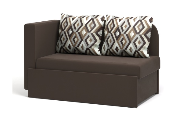 Кушетка еврософа Кларис коричневая